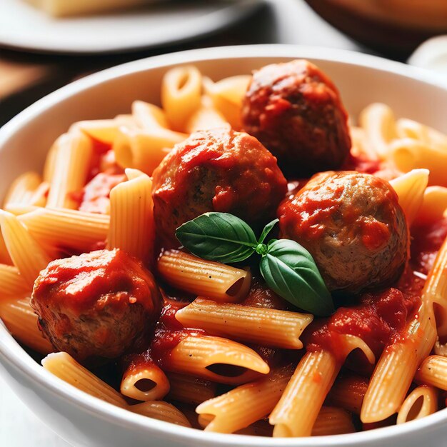 Penne and Meatballs